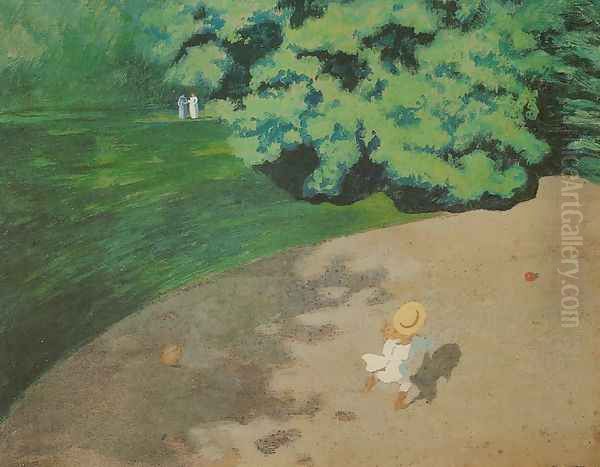 Ball Oil Painting by Felix Edouard Vallotton