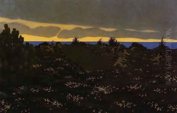 Twilight Oil Painting by Felix Edouard Vallotton