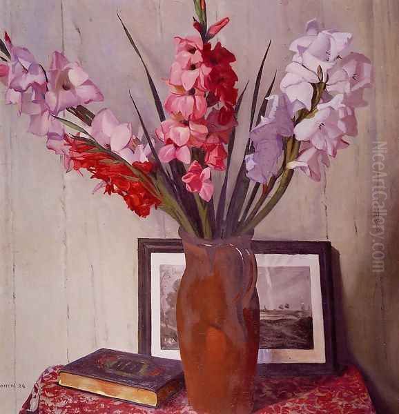 Still Life with Gladioli Oil Painting by Felix Edouard Vallotton