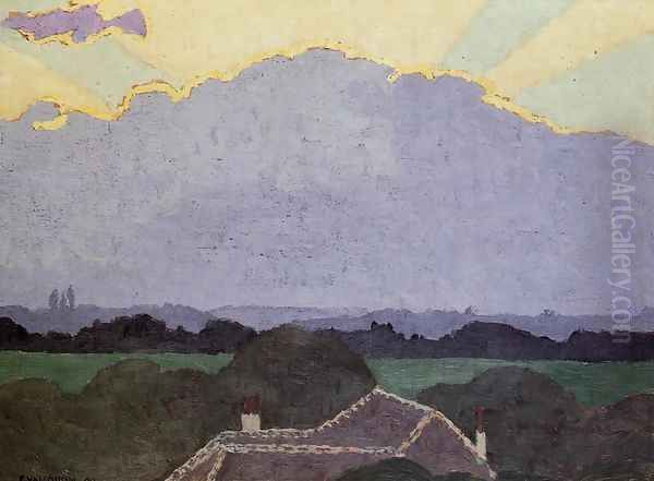 Cloud at Romanel Oil Painting by Felix Edouard Vallotton