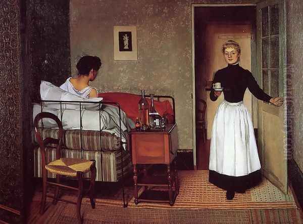 The Sick Girl Oil Painting by Felix Edouard Vallotton