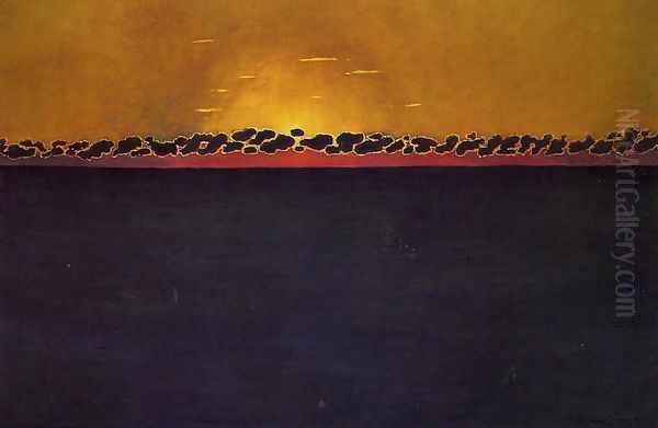 Sunset, Gray-Blue High Tide Oil Painting by Felix Edouard Vallotton