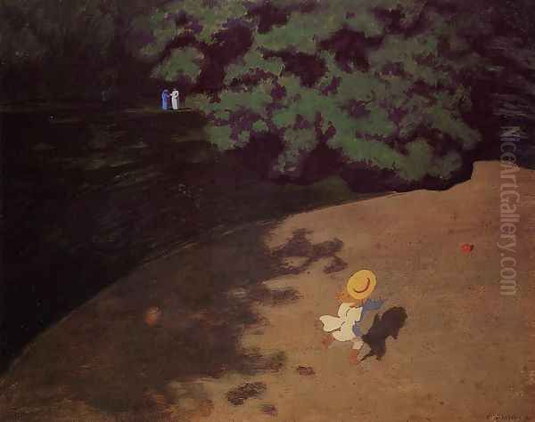 The Ball Oil Painting by Felix Edouard Vallotton