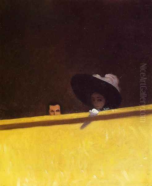 Box Seats at the Theater, the Gentleman and the Lady Oil Painting by Felix Edouard Vallotton