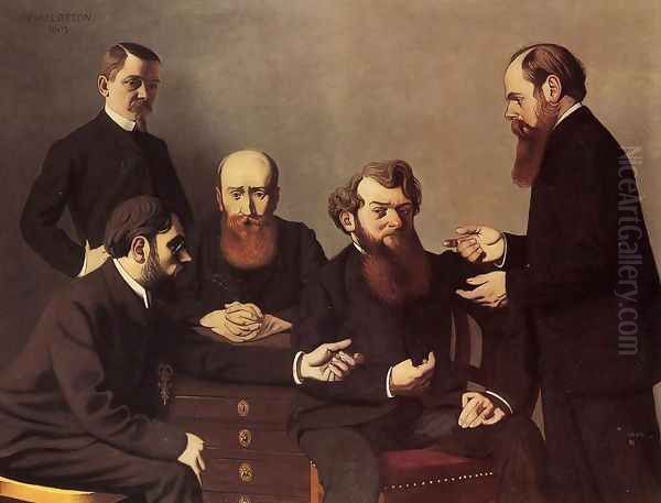 The Five Painters Oil Painting by Felix Edouard Vallotton