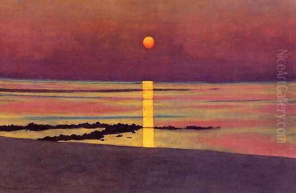 Sunset I Oil Painting by Felix Edouard Vallotton