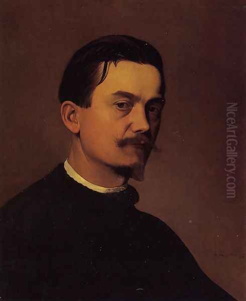 Self Portrait I Oil Painting by Felix Edouard Vallotton