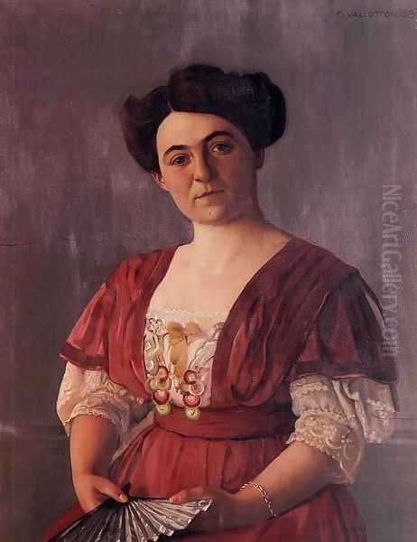 Portrait of Madame Hasen Oil Painting by Felix Edouard Vallotton