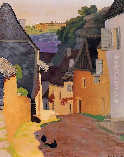 Rocamadour Landscape Oil Painting by Felix Edouard Vallotton