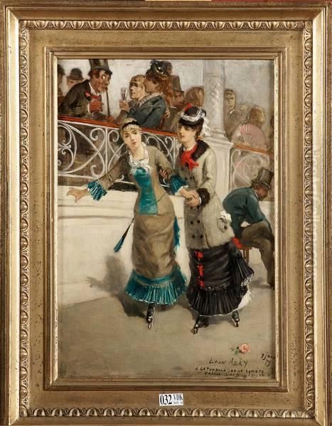 A La Tombola De La Societe Francaise De Bienfaisance Oil Painting by Leon Abry