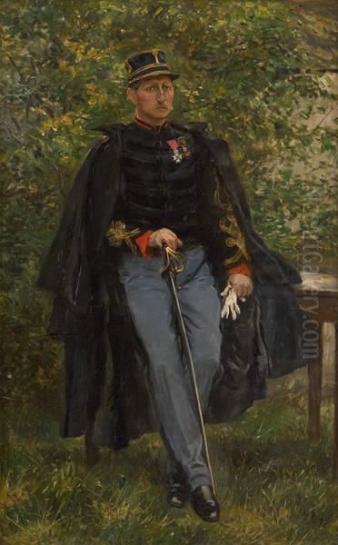 Capitaine Dans Un Jardin Oil Painting by Leon Abry