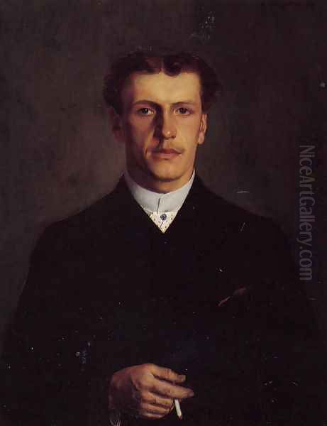 Paul Vallotton, the Artist's Brother Oil Painting by Felix Edouard Vallotton