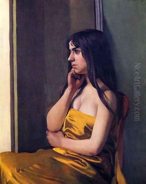 The Yellow Sheet Oil Painting by Felix Edouard Vallotton