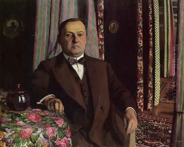 Portrait of Mr. Hasen Oil Painting by Felix Edouard Vallotton