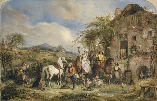 Before The Hunt Oil Painting by Henry Andrews