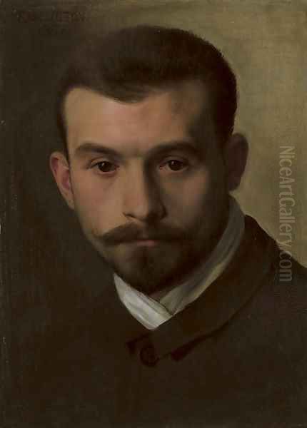 Felix Jasinski, 1887 Oil Painting by Felix Edouard Vallotton