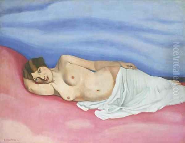 Femme nue couchee Oil Painting by Felix Edouard Vallotton