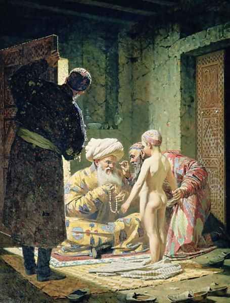 Sale of a Child Slave, 1871-72 Oil Painting by Vasili Vasilyevich Vereshchagin