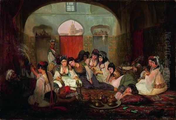 Le Serail Oil Painting by Francois-Auguste Biard