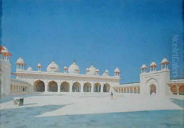 Moti Masjid, Agra, 1874-1876 Oil Painting by Vasili Vasilyevich Vereshchagin