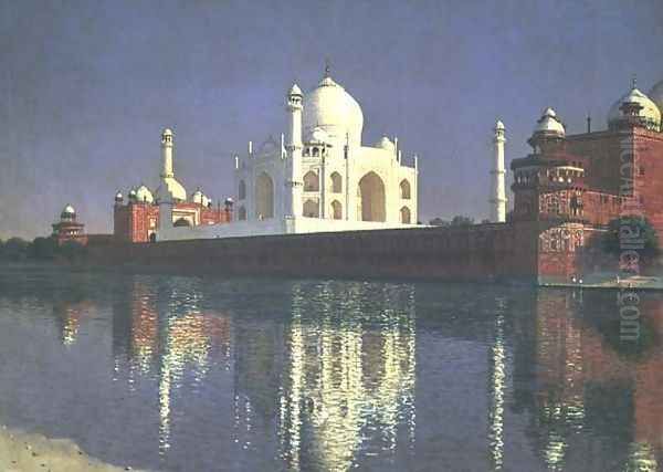 The Taj Mahal, 1874-76 Oil Painting by Vasili Vasilyevich Vereshchagin