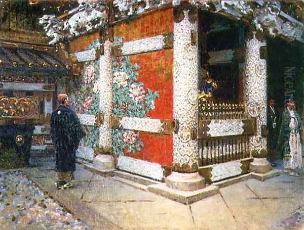 The Shinto Temple at Nikko, Japan, 1903 Oil Painting by Vasili Vasilyevich Vereshchagin