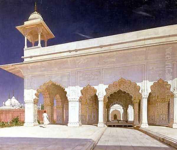 Throne Room of the Shah Jahan Fort in Delhi, 1875 Oil Painting by Vasili Vasilyevich Vereshchagin