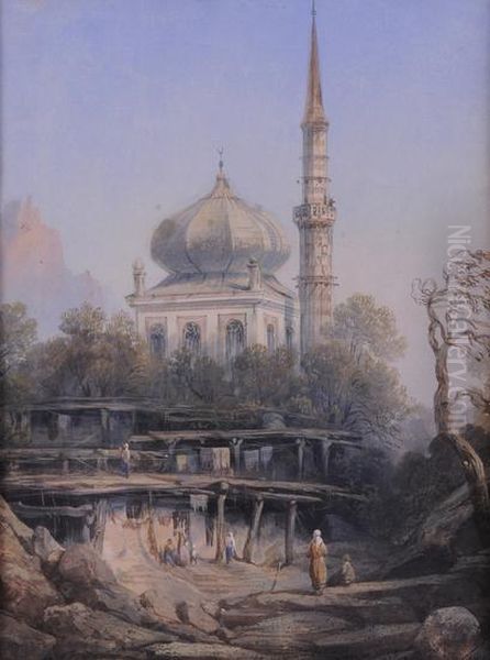 Moschea Oil Painting by Carlo Bossoli