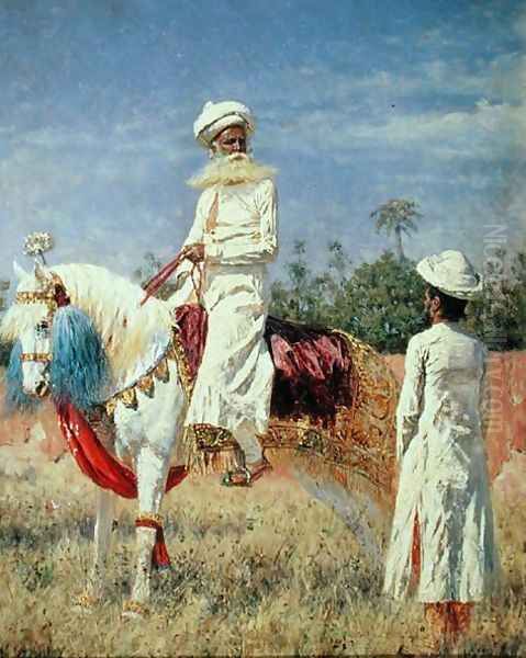 A Horseman in Jaipur, 1881 Oil Painting by Vasili Vasilyevich Vereshchagin