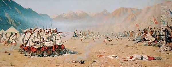 They Attack Unawares, 1871 Oil Painting by Vasili Vasilyevich Vereshchagin