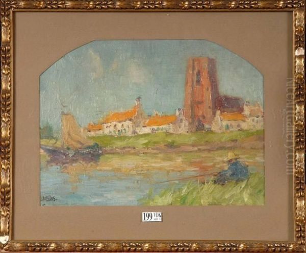 Pecheur A Lisseweghe Oil Painting by Julien Celos