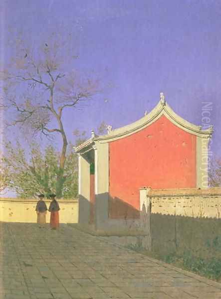 Meeting House of the Solones, Ak-Kent, 1869-70 Oil Painting by Vasili Vasilyevich Vereshchagin