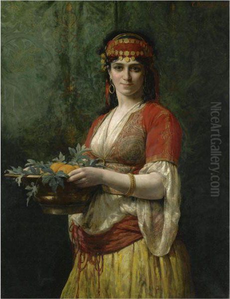 Odalisque Oil Painting by Theobald Chartran