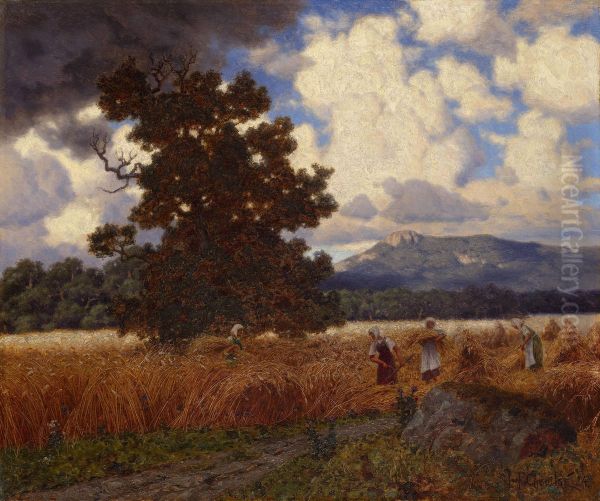 The Harvest Oil Painting by Ivan Fedorovich Choultse