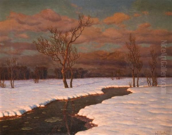 Paysage Hivernal Oil Painting by Ivan Fedorovich Choultse