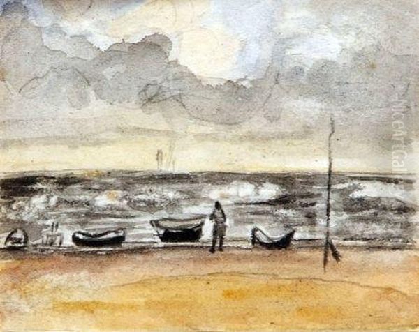 Boats At Aldeburgh Oil Painting by Thomas Gainsborough