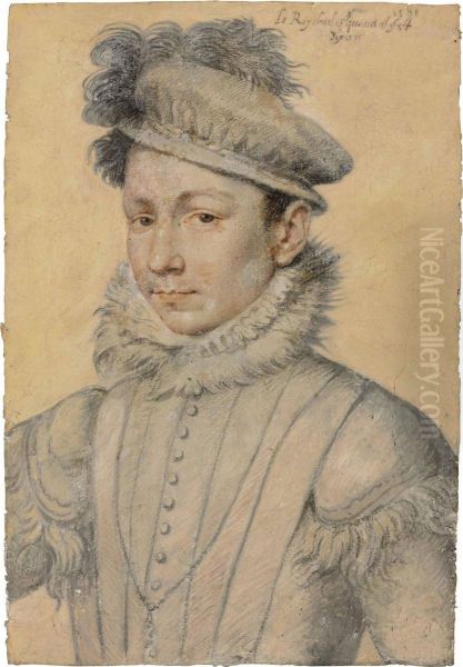 Portrait Of King Charles Ix Oil Painting by Francois Clouet