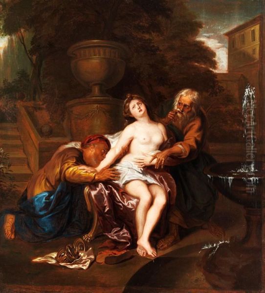 Susanna Und Die Beiden Alten Oil Painting by Noel Nicolas Coypel