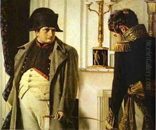 Napoleon And Marshal Loriston (Peace At All Costs) 1899-1900 Oil Painting by Vasili Vasilyevich Vereshchagin