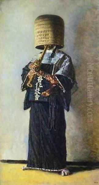 Japanese Beggar Oil Painting by Vasili Vasilyevich Vereshchagin