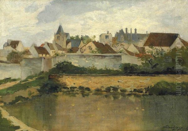 Le Village, Auvers-sur-oise Oil Painting by Charles-Francois Daubigny