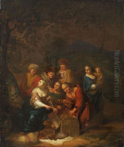 Laban Sucht Seine Verborgenen Gotzenbilder Oil Painting by Gerard de Lairesse