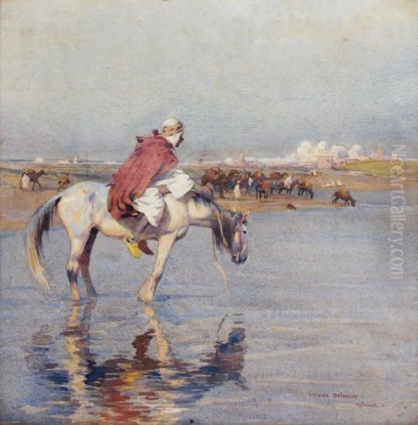  Le Cavalier Arabe  Oil Painting by Edouard Doigneau