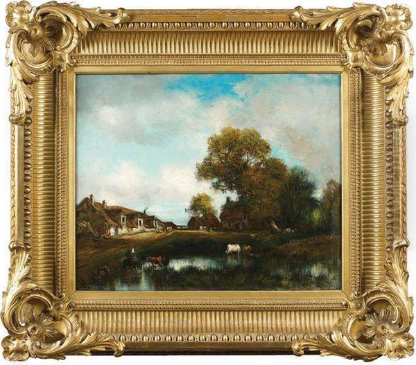 Paysage De Campagne Oil Painting by Leon Victor Dupre