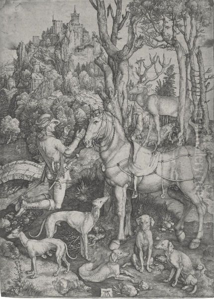 Saint Eustace Oil Painting by Albrecht Durer