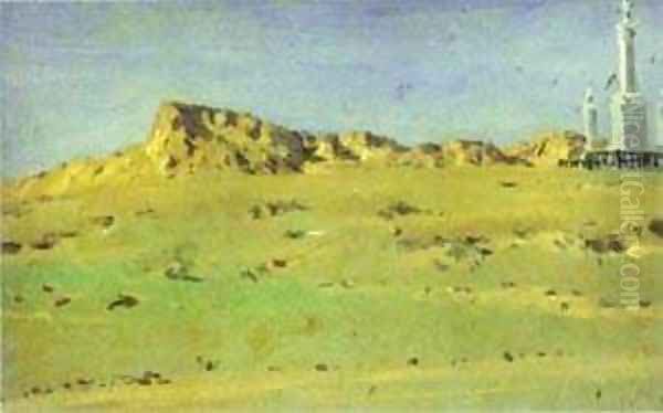 Corner Of The Turkish Redoubt 1877 Oil Painting by Vasili Vasilyevich Vereshchagin