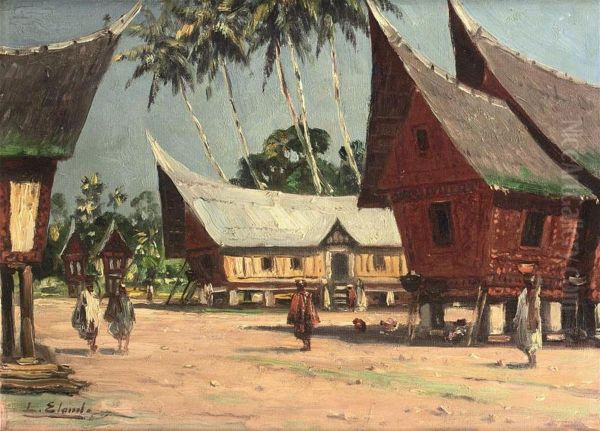 Batak Houses, Sumatra by Leo Eland