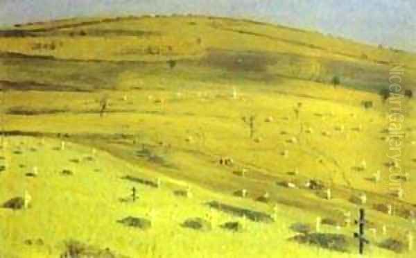 Site Of The Battle Fought 1877 Oil Painting by Vasili Vasilyevich Vereshchagin