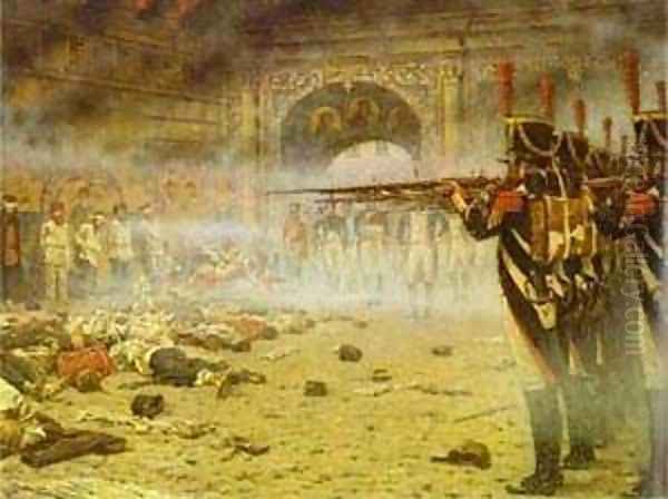 In Defeated Moscow (Arsonists Or Shooting In The Kremlin) 1897-1898 Oil Painting by Vasili Vasilyevich Vereshchagin