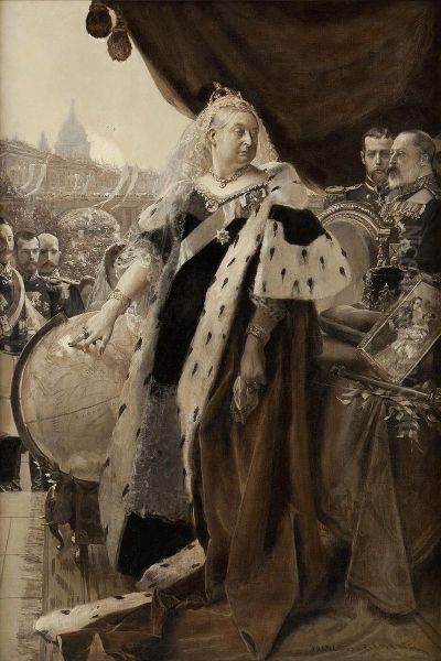 Queen Victoria Oil Painting by Francois Flameng